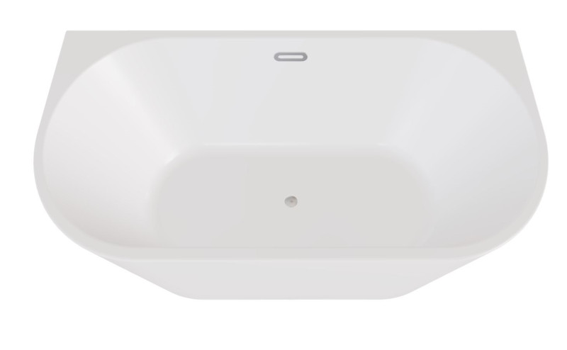 Besco Vica New wanna wolnostojąca przyścienna 150x80 cm akryl biały klik-klak chrom WAS-150VN