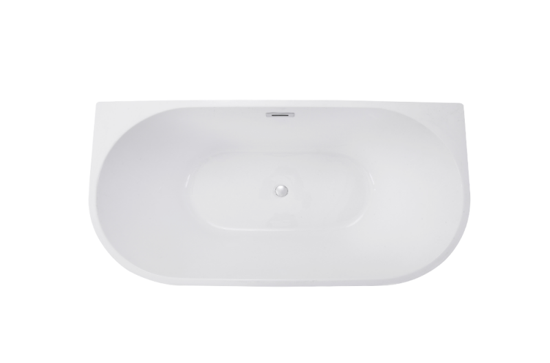 Besco Vica New wanna wolnostojąca przyścienna 150x80 cm akryl biały klik-klak chrom WAS-150VN