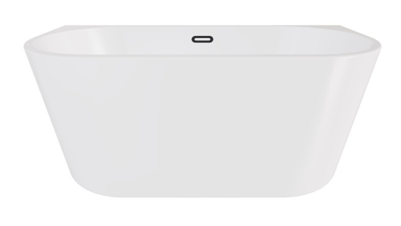 Besco Vica New wanna wolnostojąca przyścienna 160x80 cm akryl biały klik-klak grafit WAS-160VNGR