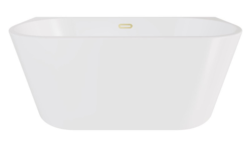 Besco Vica New wanna wolnostojąca przyścienna 170x80 cm akryl biały klik-klak złoty WAS-170VNZL