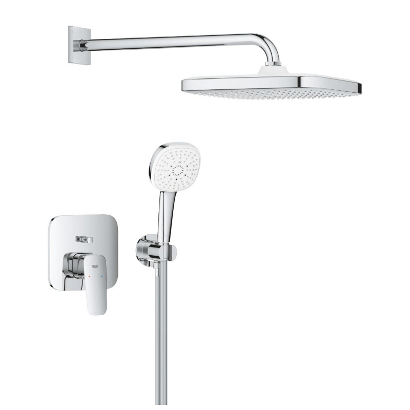 GROHE Cubeo kompletny podtynkowy zestaw prysznicowy z deszczownicą Tempesta 250 1053360000 + 35600000
