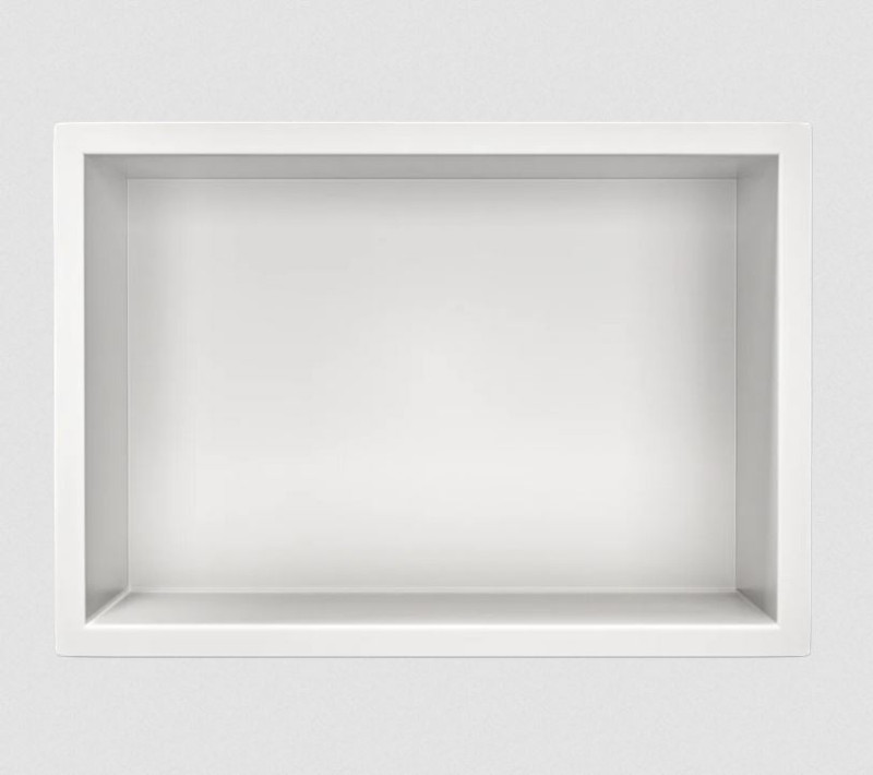 BALNEO WALL-BOX ONE Półka 30x20x10 cm podtynkowa, wnękowa, do zabudowy stal nierdzewna biały B0101050210-1-1