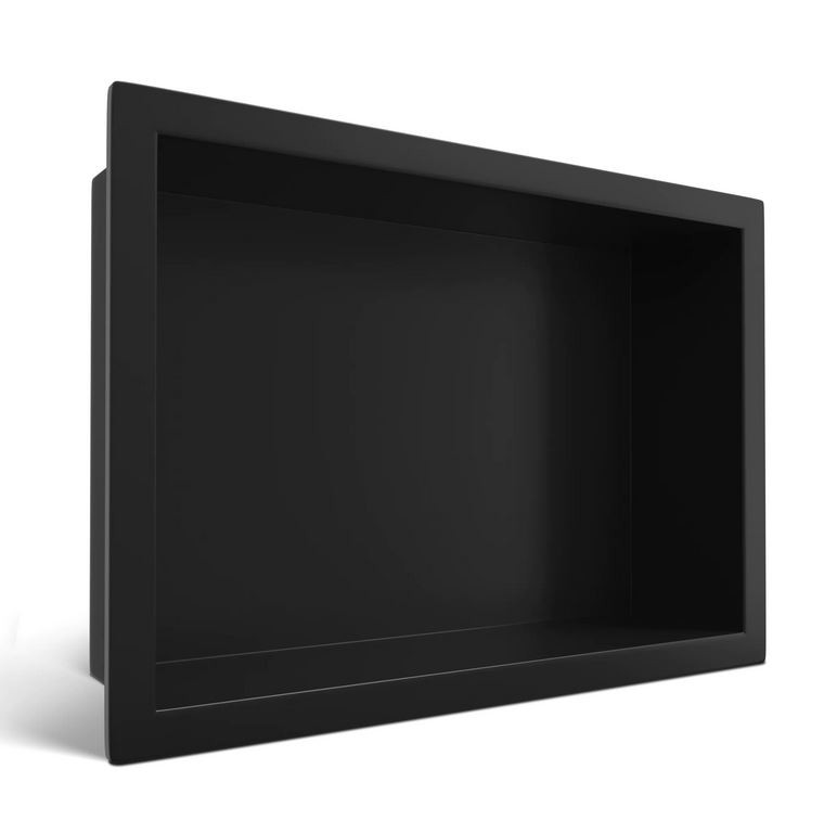 BALNEO WALL-BOX ONE Półka 30x20x10 cm podtynkowa, wnękowa, do zabudowy stal nierdzewna czarny mat teflon B0101020410-1