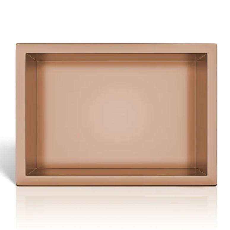 BALNEO WALL-BOX ONE Półka 30x20x10 cm podtynkowa, wnękowa, do zabudowy stal nierdzewna, powłoka PVD cooper miedź szczotkowana B0101040310-1