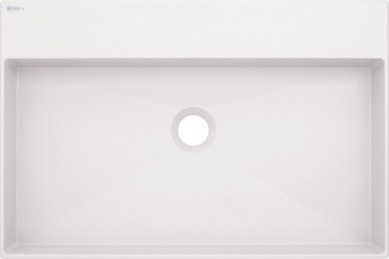 Deante Correo umywalka granitowa stawiana na blat 60x40 cm biały alabaster CQRAU6S