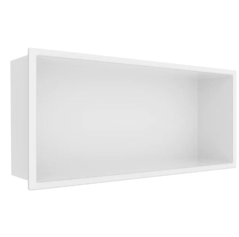 BALNEO WALL-BOX ONE Półka 45x20x10 cm podtynkowa, wnękowa, do zabudowy stal nierdzewna biały B0101050210-2