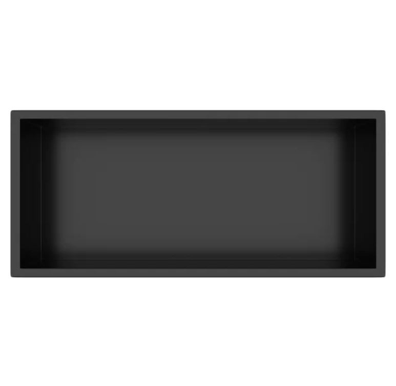 BALNEO WALL-BOX ONE Półka 45x20x10 cm podtynkowa, wnękowa, do zabudowy stal nierdzewna teflon czarny mat B0101020410-2