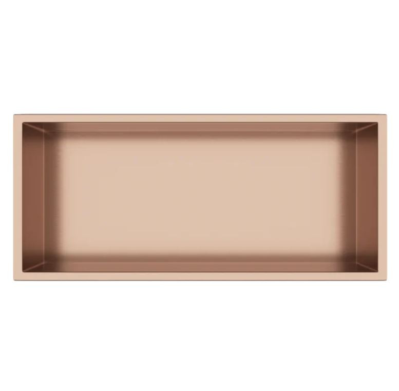 BALNEO WALL-BOX ONE Półka 45x20x10 cm podtynkowa, wnękowa, do zabudowy stal nierdzewna powłoka PVD miedź szczotkowana B0101040310-2