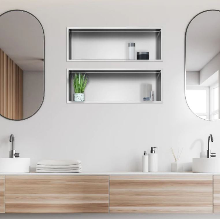 BALNEO WALL BOX Półka 60x20x10 cm podtynkowa, wnękowa, do zabudowy stal nierdzewna inox B0101010110-3