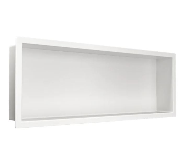 BALNEO WALL-BOX ONE Półka 60x20x10 cm podtynkowa, wnękowa, do zabudowy stal nierdzewna biały mat B0101050210-3