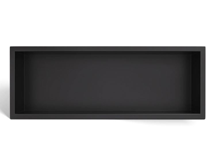 BALNEO WALL-BOX ONE Półka 60x20x10 cm podtynkowa, wnękowa, do zabudowy stal nierdzewna teflon czarny mat B0101020410-3