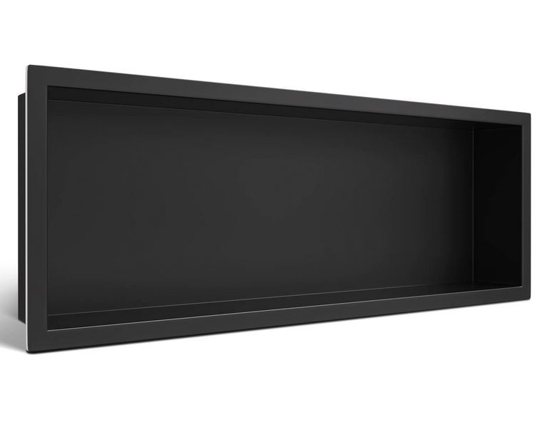 BALNEO WALL-BOX ONE Półka 60x20x10 cm podtynkowa, wnękowa, do zabudowy stal nierdzewna teflon czarny mat B0101020410-3