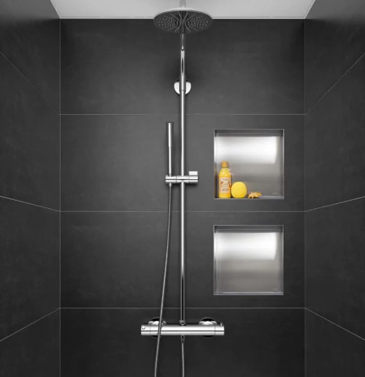 BALNEO WALL BOX No Rim Półka 30x30x7 cm podtynkowa bez kołnierza, wnękowa, do zabudowy stal nierdzewna inox OB-IN1-NR