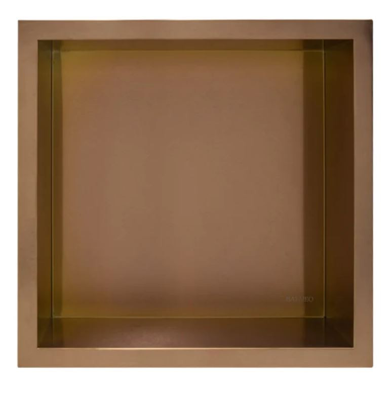 BALNEO WALL-BOX ONE Półka 30x30x10 cm podtynkowa, wnękowa, do zabudowy stal nierdzewna PVD cooper miedź szczotkowana OB-CO2