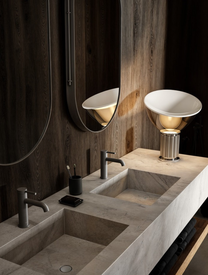 Kohlman Axel Gray bateria umywalkowa grafit szczotkowany QB100AG