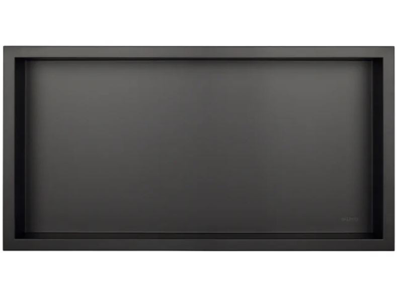 BALNEO WALL-BOX ONE Półka 60x30x7 cm podtynkowa, wnękowa, do zabudowy stal nierdzewna teflon czarny mat OB-BL3