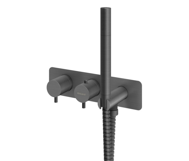 Kohlman Axel Gray termostatyczna bateria 2-drożna podtynkowa grafit szczotkowany QW265AG