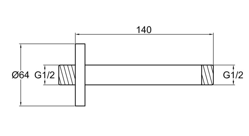 Kohlman ramię prysznicowe okrągłe sufitowe 12cm chrom CN