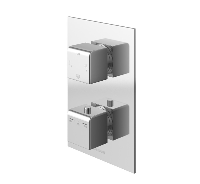 Kohlman Excelent termostatyczna bateria 3-drożna podtynkowa chrom QW433H