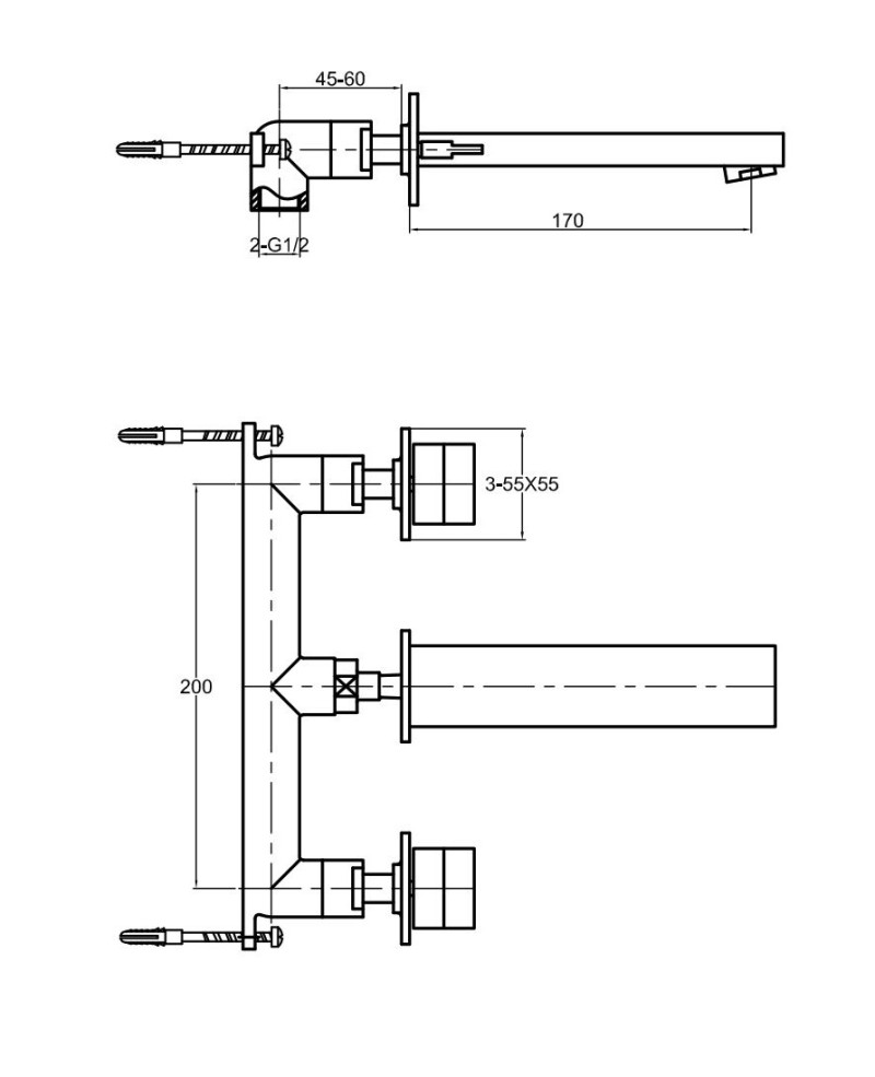 Kohlman Excelent bateria umywalkowa podtynkowa chrom QW190H