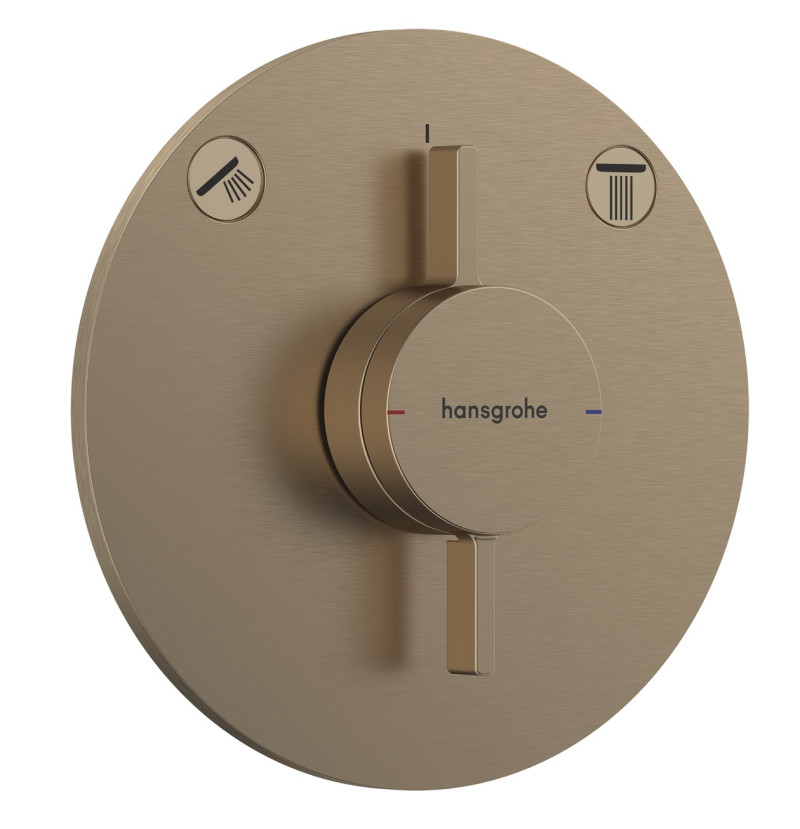 Hansgrohe DuoTurn S zestaw podtynkowy z deszczownicą Pulsify S 26x26 kompletny brąz szczotkowany 75418140NAT02