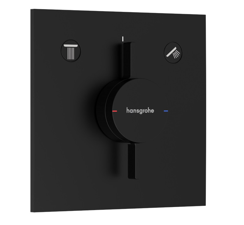 Hansgrohe DuoTurn E zestaw podtynkowy z deszczownicą Pulsify S 26x26 kompletny czarny matowy 75417670NAT01