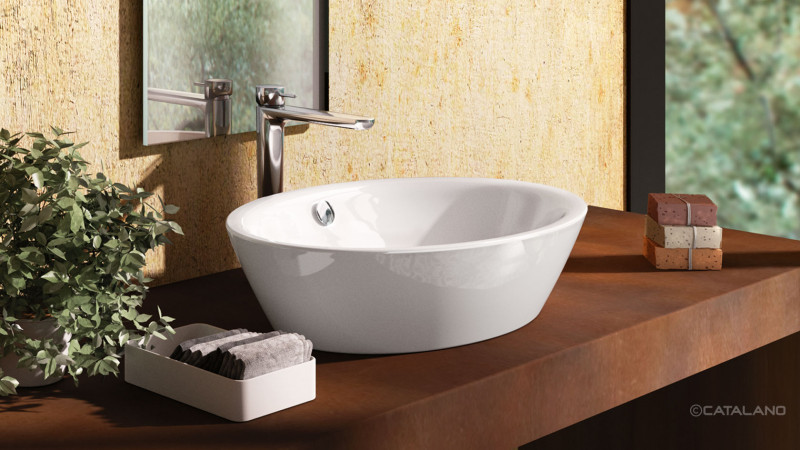 Catalano Italy umywalka stawiana na blat 60x42 biały Cataglaze+ 0722600001