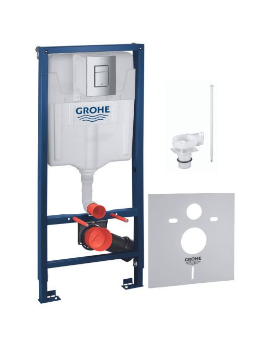 Grohe Rapid SL stelaż podtynkowy do WC 5w1 reduktor przepływu z przyciskiem Skate Cosmopolitan chrom połysk 1000047