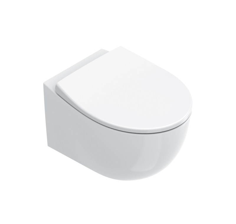 Catalano Italy Silentech muszla wisząca 52x37 biały połysk Cataglaze 0711520001