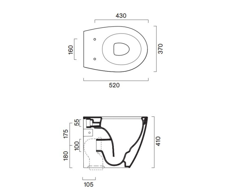 Catalano Italy Silentech muszla stojąca 52x37 biały połysk Cataglaze 0712520001