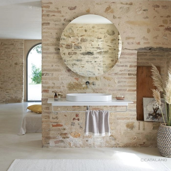 Catalano Ceramic Top blat ceramiczny 125x50 pod 1 umywalkę biały połysk Cataglaze 0831250001