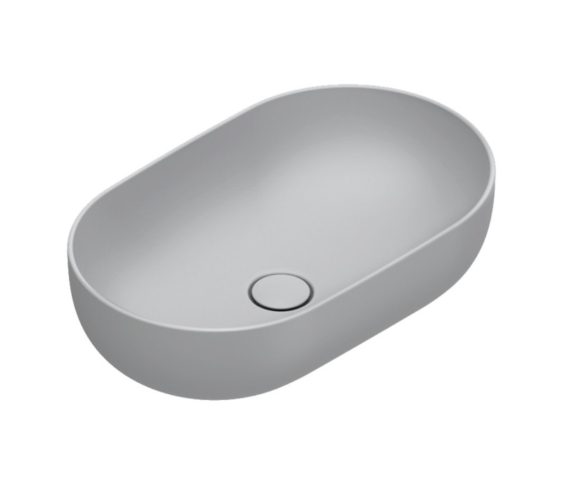 Catalano Sfera umywalka nablatowa 60x37 szary cemento matowy Cataglaze 0522610023