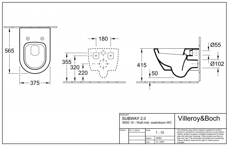 Villeroy&Boch Subway 2.0 DirectFlush muszla wisząca + deska wolnoopadająca czarny mat ceramicplus 5614R0R7 + 8M42S1R7