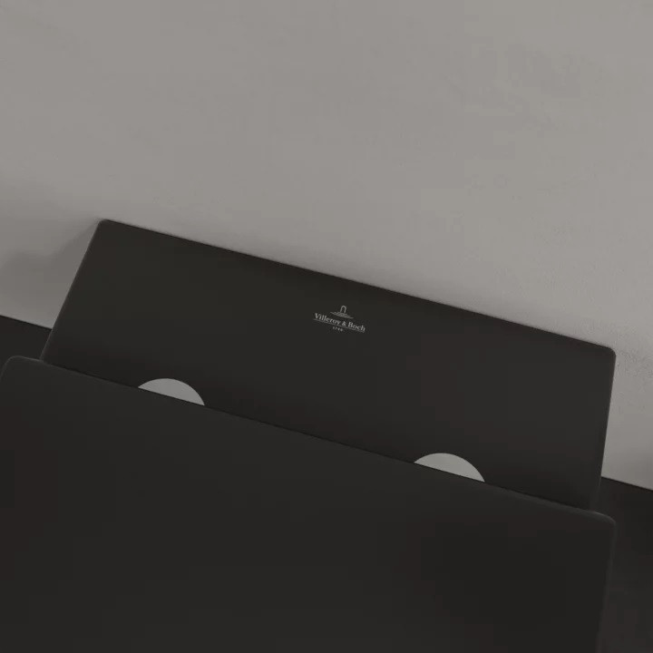 Villeroy&Boch Subway 2.0 DirectFlush muszla wisząca + deska wolnoopadająca czarny mat ceramicplus 5614R0R7 + 8M42S1R7