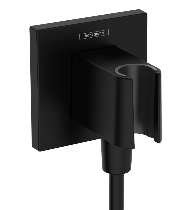 Hansgrohe FixFit E Przyłącze węża z uchwytem czarny matowy 26889670