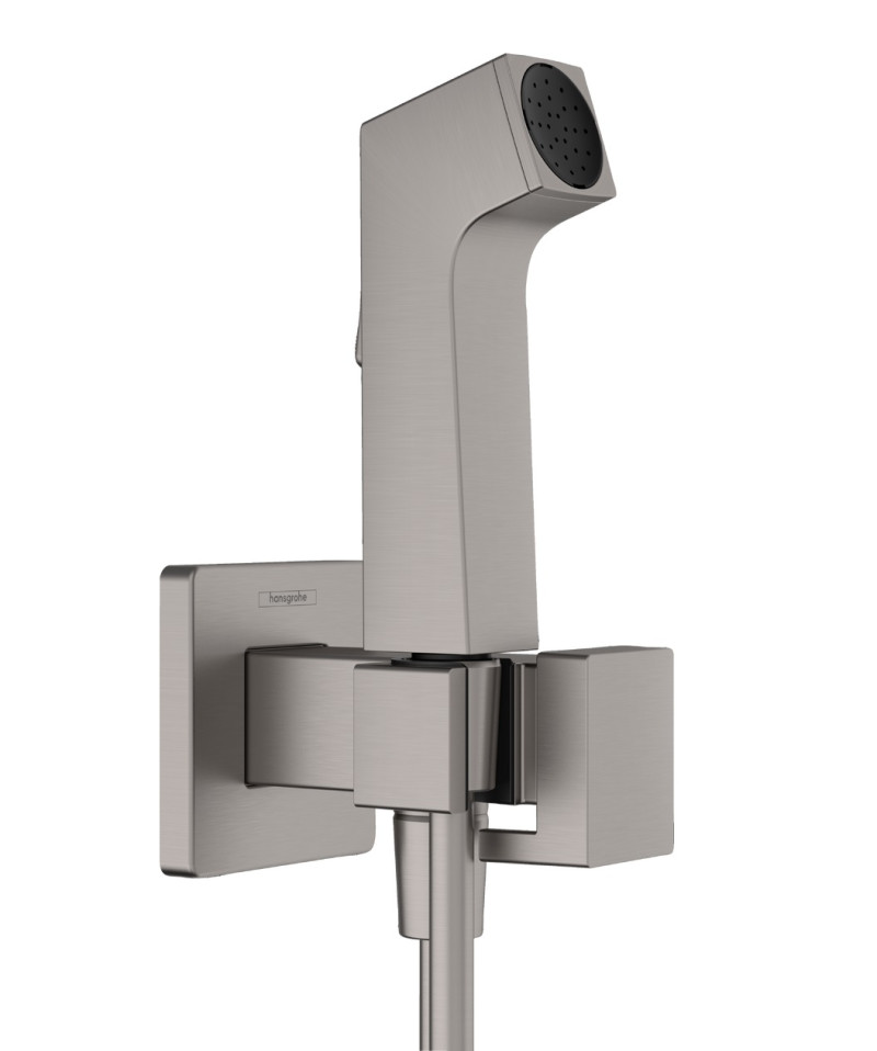 Hansgrohe Bidette 1jet E EcoSmart bateria bidetowa podtynkowa czarny chrom szczotkowany 29233340