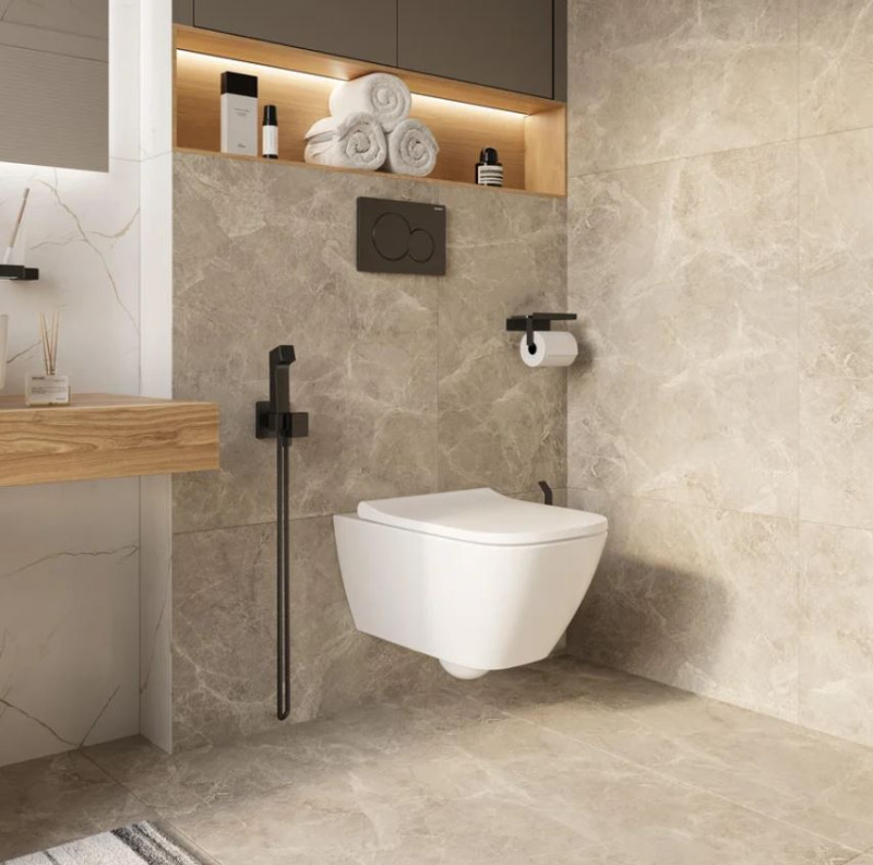 Hansgrohe Bidette 1jet E EcoSmart bateria bidetowa podtynkowa czarny matowy 29233670