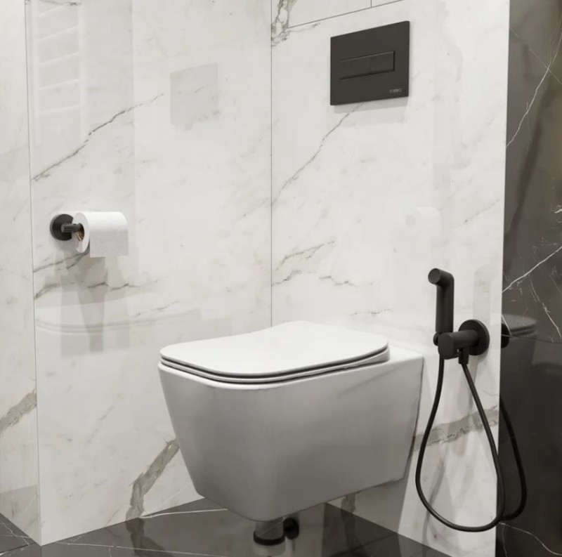 Hansgrohe Bidette 1jet S EcoSmart bateria bidetowa podtynkowa czarny matowy 29232670