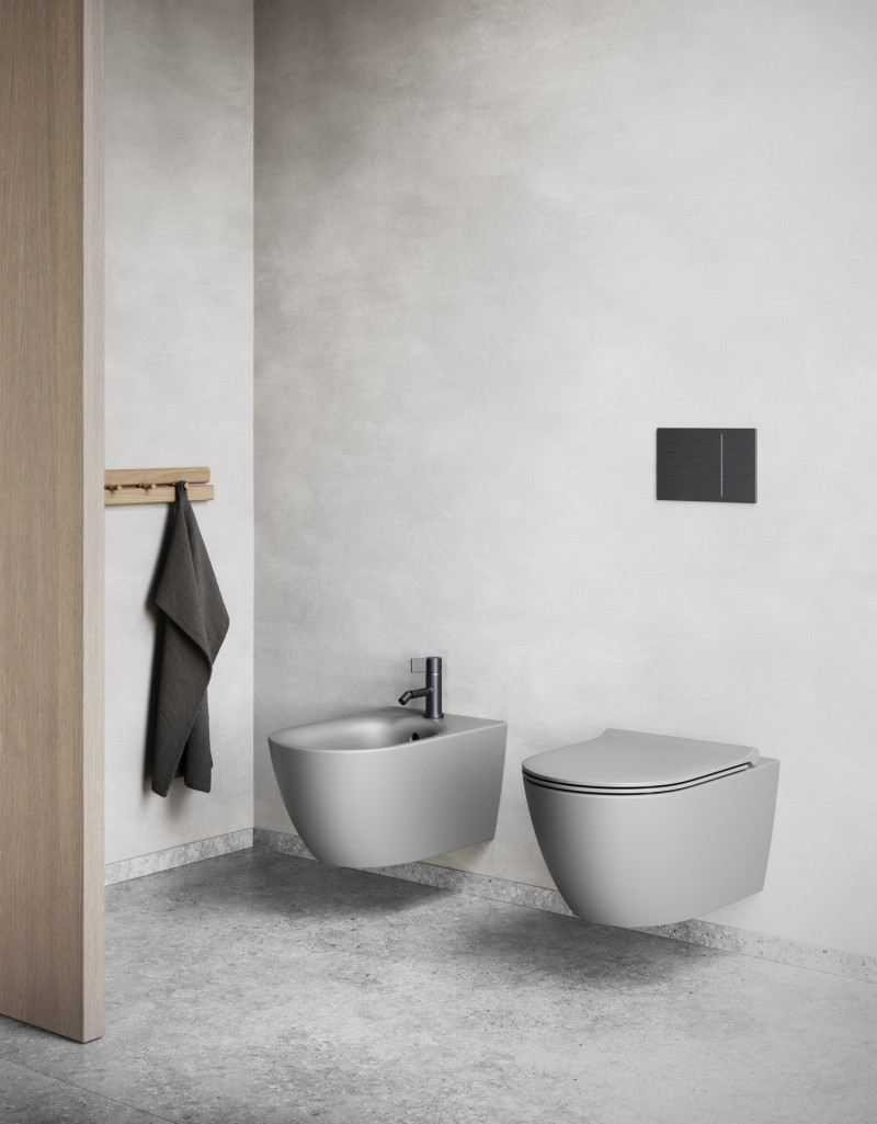 Catalano Sfera 55 Silentech muszla wisząca 55x35 szary cement matowy Cataglaze 0511550023