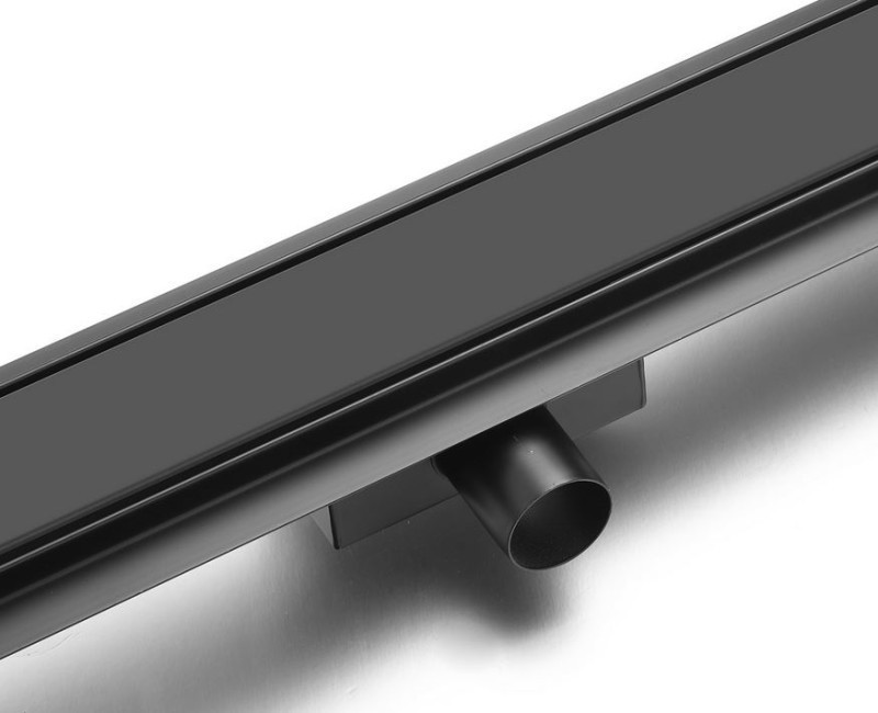 Balneo Duplex Next Black odpływ liniowy 90 cm, niski syfon, ruszt dwustronny czarny mat teflon BLK90N