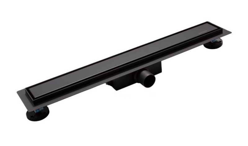 Balneo Duplex Next Black odpływ liniowy 100 cm, niski syfon, ruszt dwustronny czarny mat teflon BLK100N