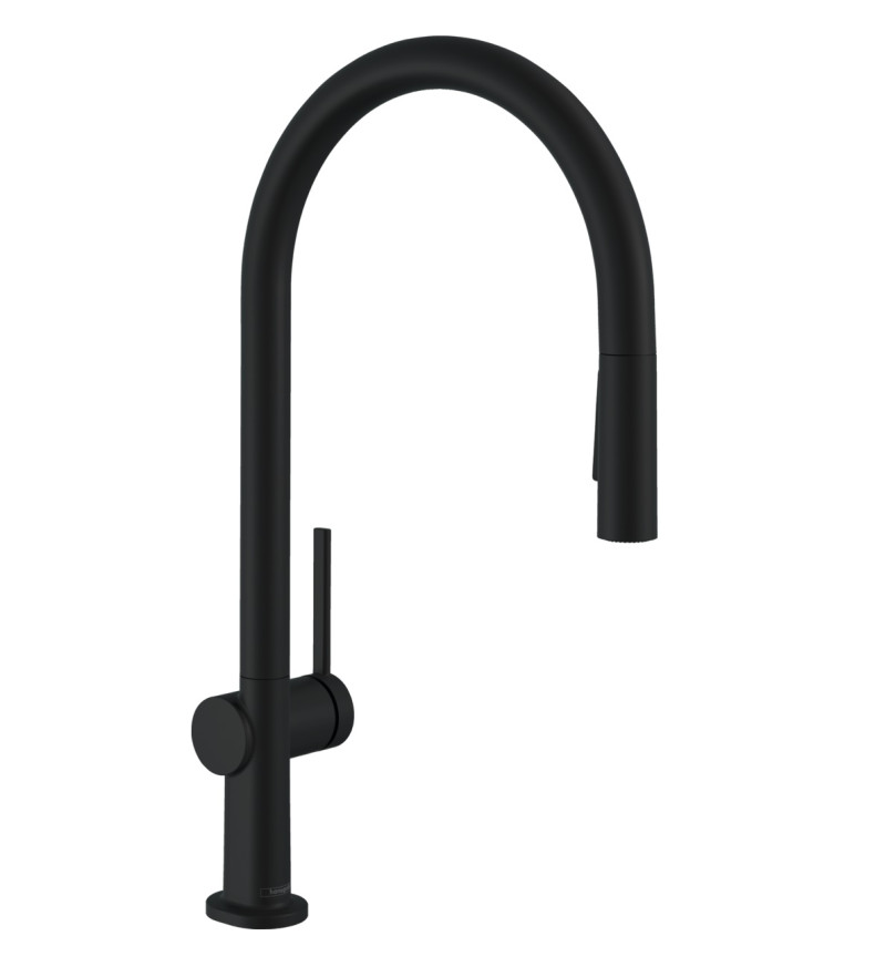 Hansgrohe Talis M54 bateria kuchenna 210 z wyciąganą wylewką 2jet czarny matowy 72800670