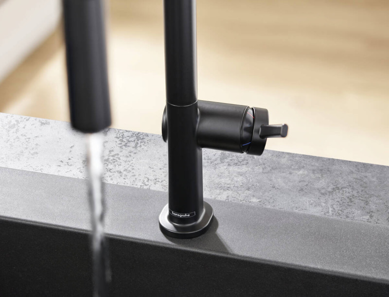 Hansgrohe Talis M54 bateria kuchenna 210 z wyciąganą wylewką 2jet czarny matowy 72800670