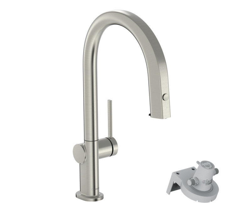 Hansgrohe Aqittura M91 FilterSystem 210 1jet bateria kuchenna z wyciąganą wylewką stal szlachetna 76803800