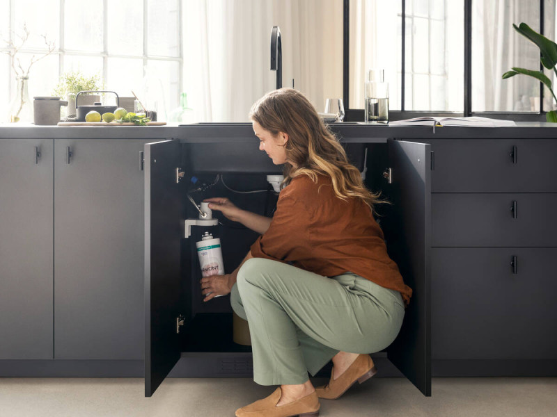 Hansgrohe Aqittura M91 FilterSystem 210 1jet bateria kuchenna z wyciąganą wylewką stal szlachetna 76803800