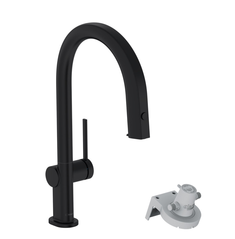 Hansgrohe Aqittura M91 FilterSystem 210 1jet bateria kuchenna z wyciąganą wylewką chrom matowy 76803670