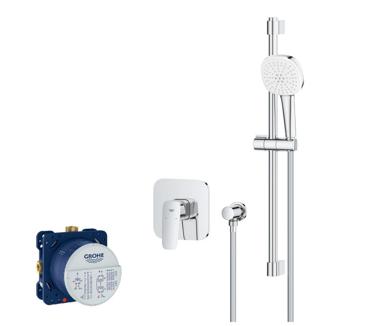 GROHE Cubeo kompletny podtynkowy zestaw prysznicowy z drążkiem Tempesta 110 chrom 1053350000 + 35600000