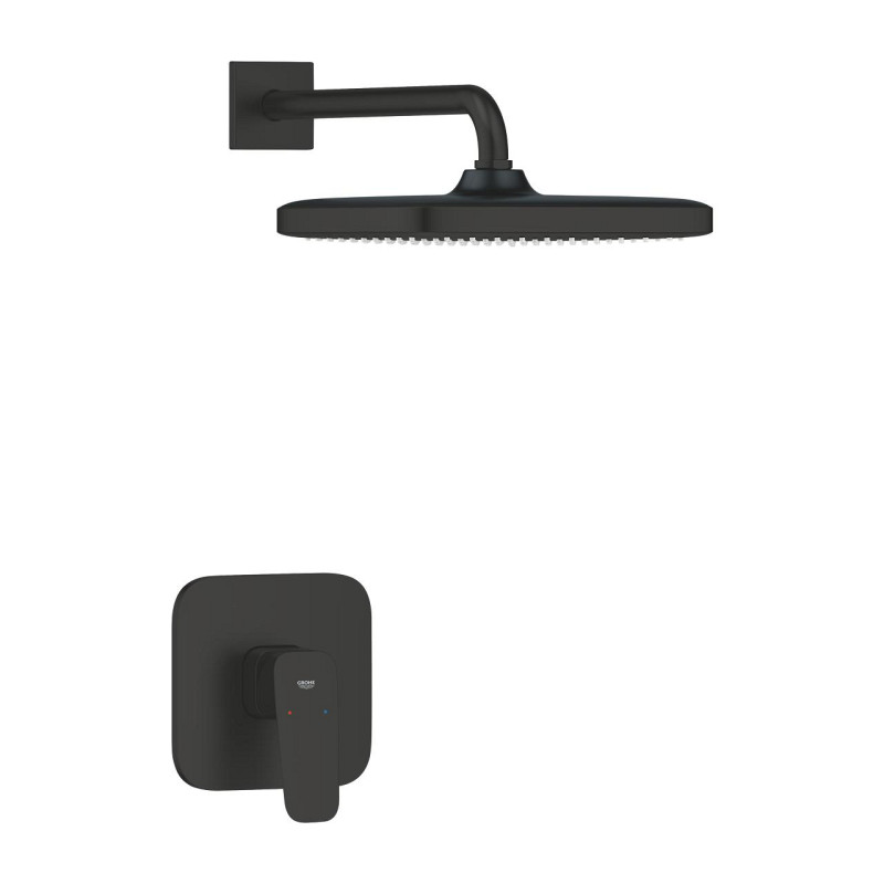 GROHE Cubeo podtynkowy zestaw prysznicowy z deszczownicą Tempesta 250 czarny matowy 1053342430