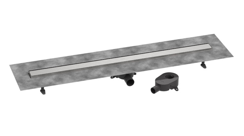 Hansgrohe RainDrain Go kompletny odpływ liniowy 120 cm ruszt ozdobny / do wyłożenia płytkami stal szcztokowana 56276800