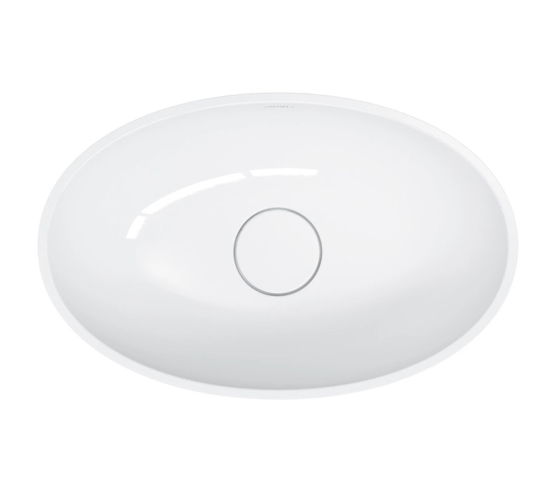 Omnires Shell M+ umywalka nablatowa 50x32 cm biały połysk SHELL500UNBP